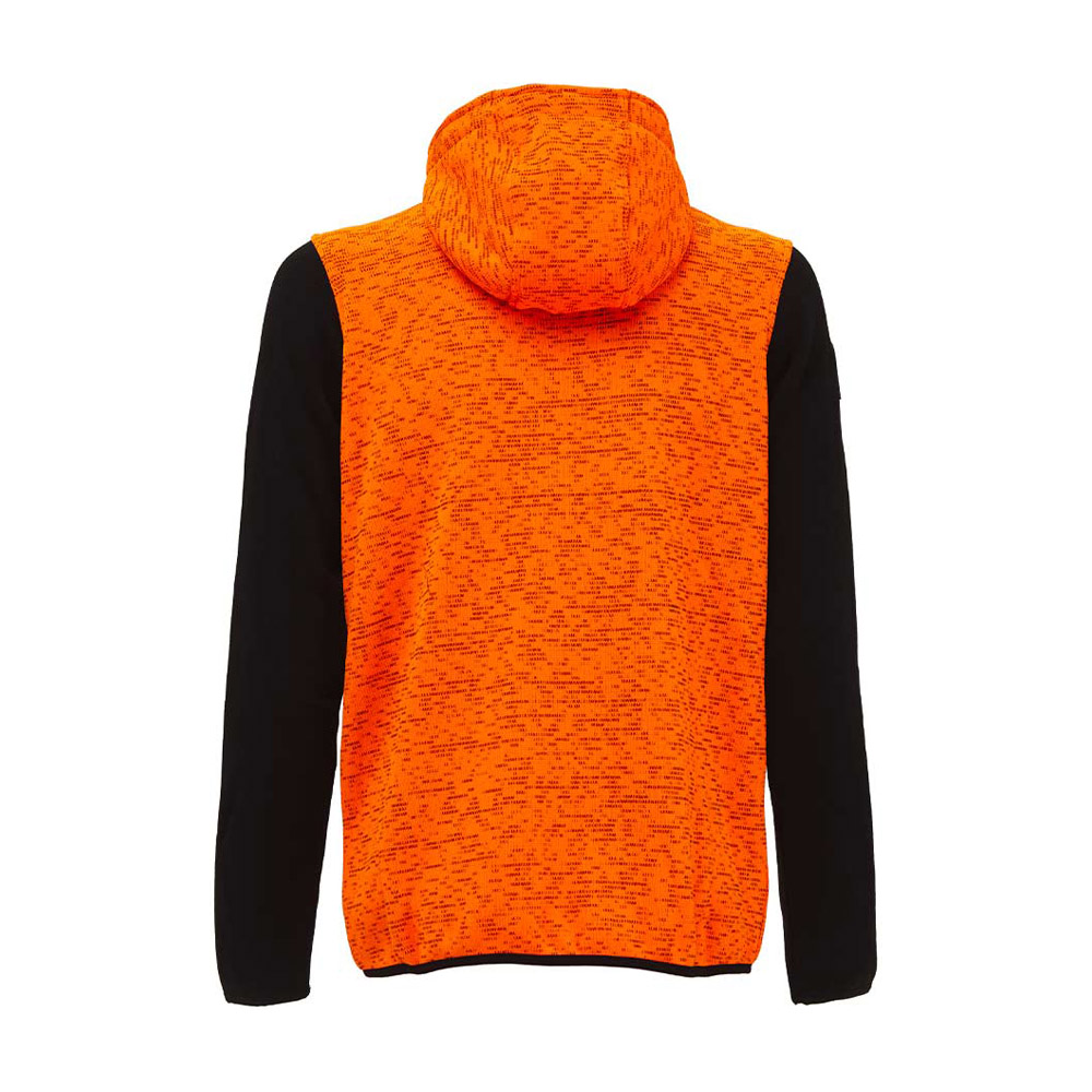 Felpa Full Zip con Cappuccio Enjoy Rainbow Orange Fluo U-POWER - Taglia XXL