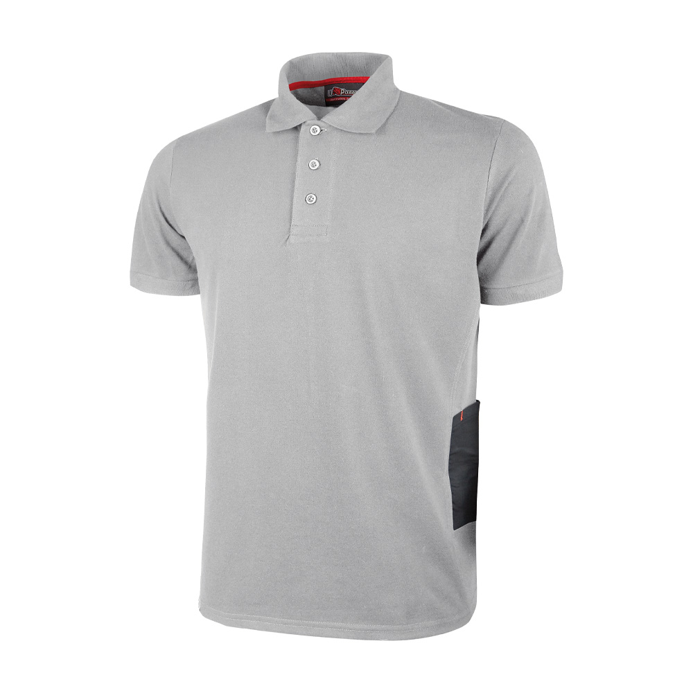 Polo maniche corte enjoy gap grey silver u-power - taglia l.