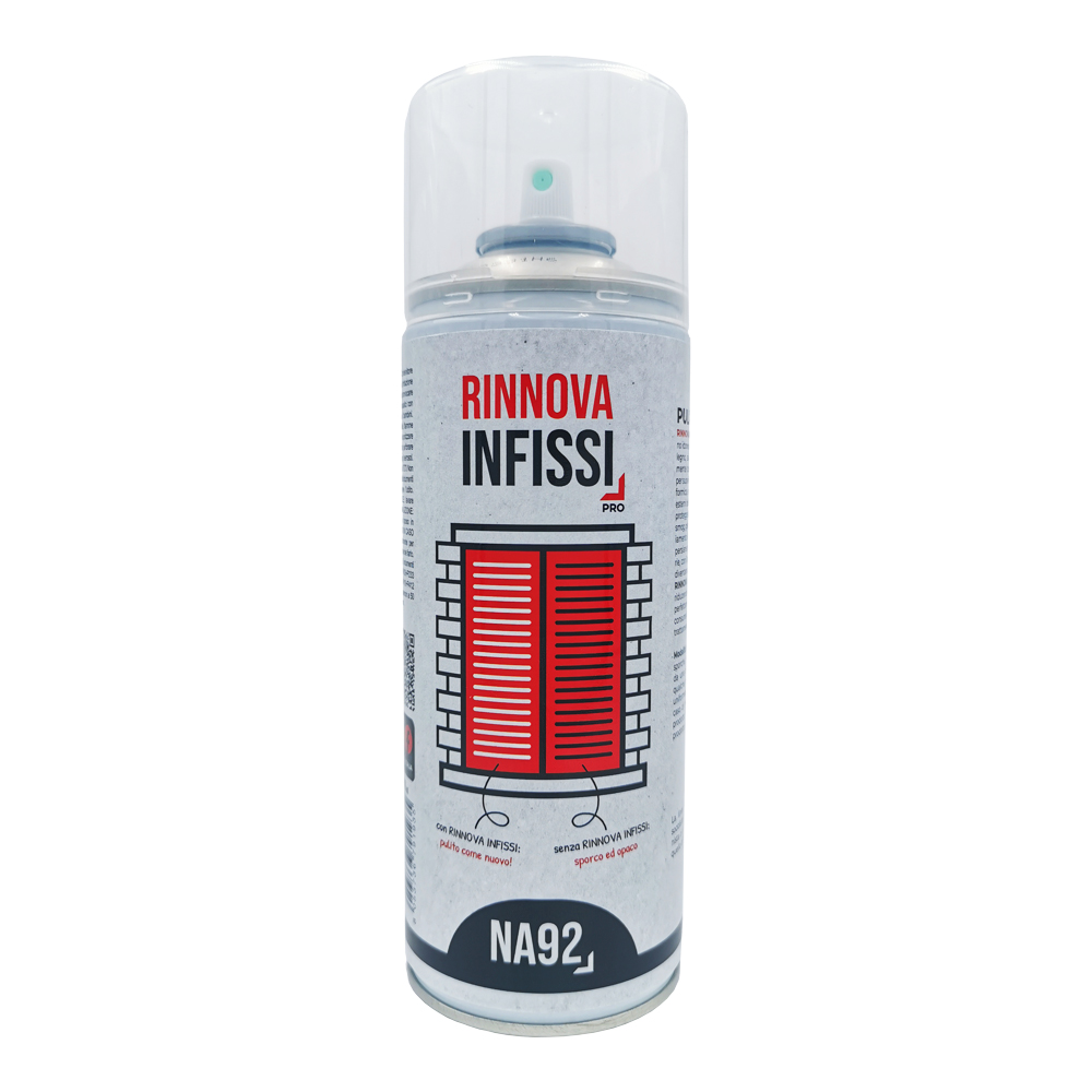 Pulitore detergente spray rinnova infissi na92 pro 400 ml.