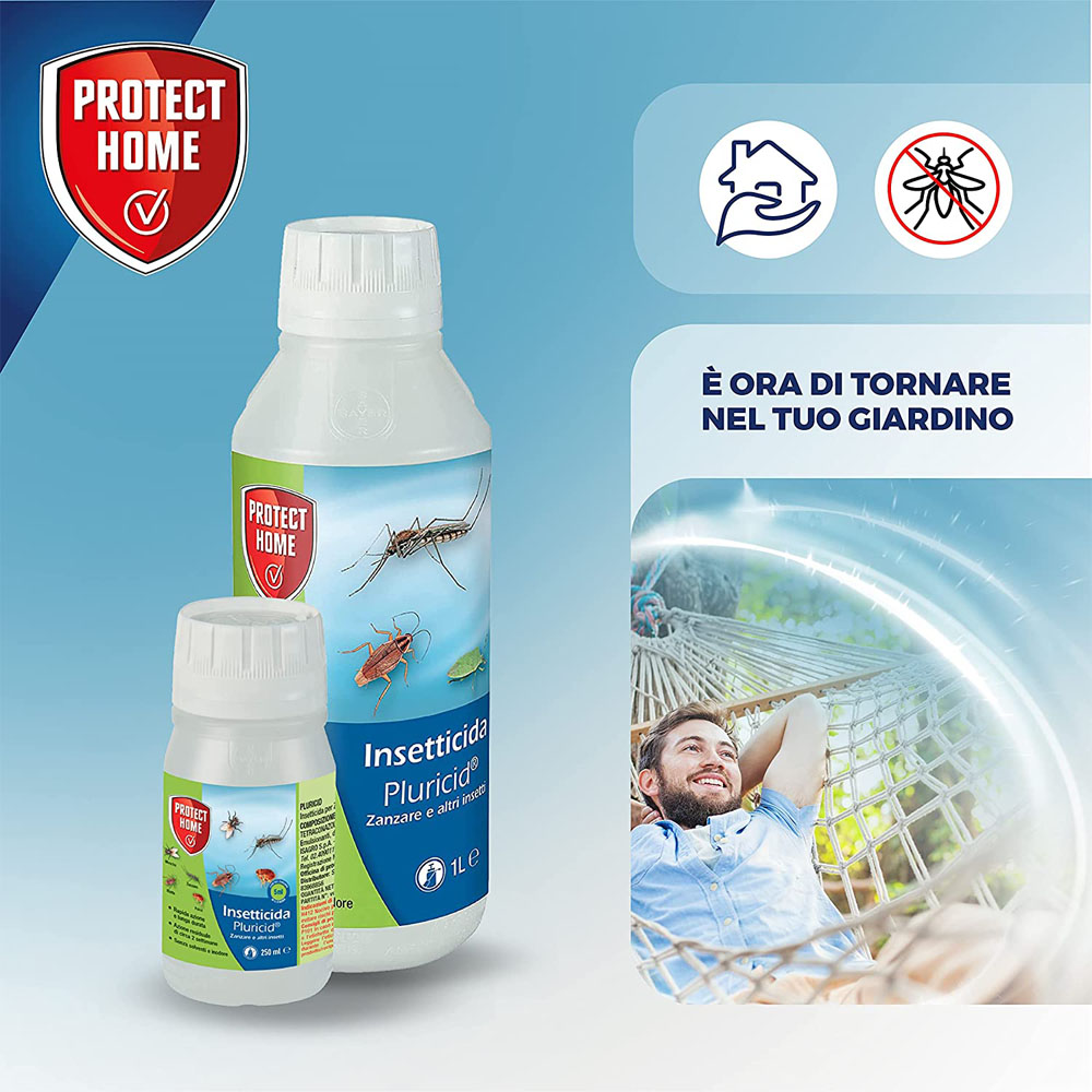 Insetticida Concentrato Pluricid 1 Lt PROTECT HOME - Zanzara Comune e Tigre
