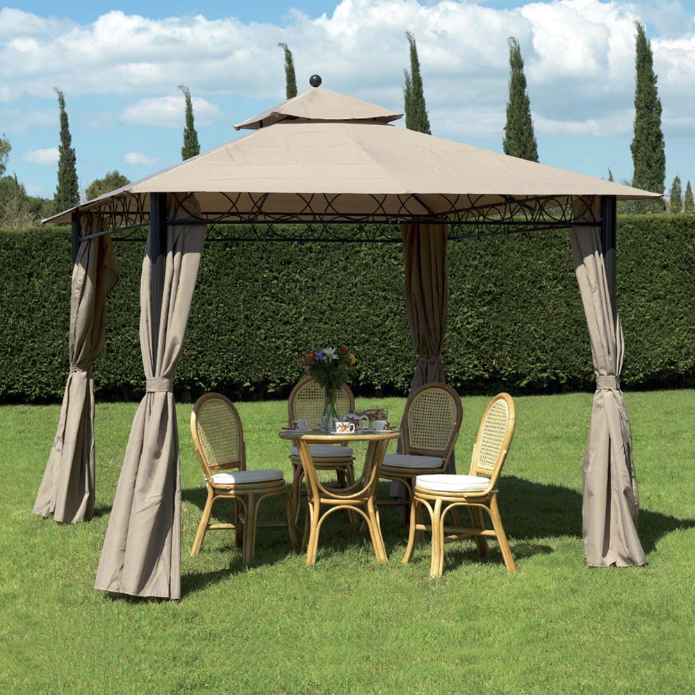Gazebo quadrato in acciaio eden ferliving 300x300x270h cm.