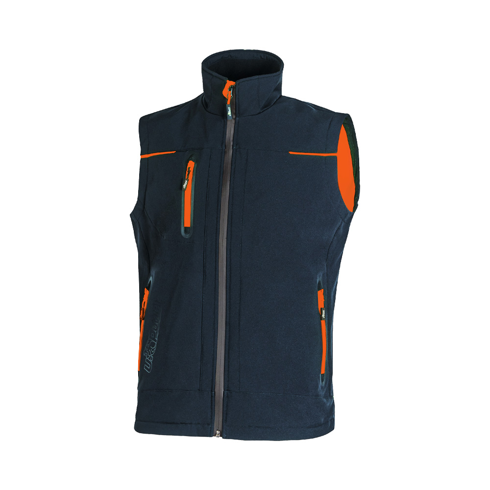 Gilet da lavoro invernale future universe deep blue carbon u-power - taglia l.