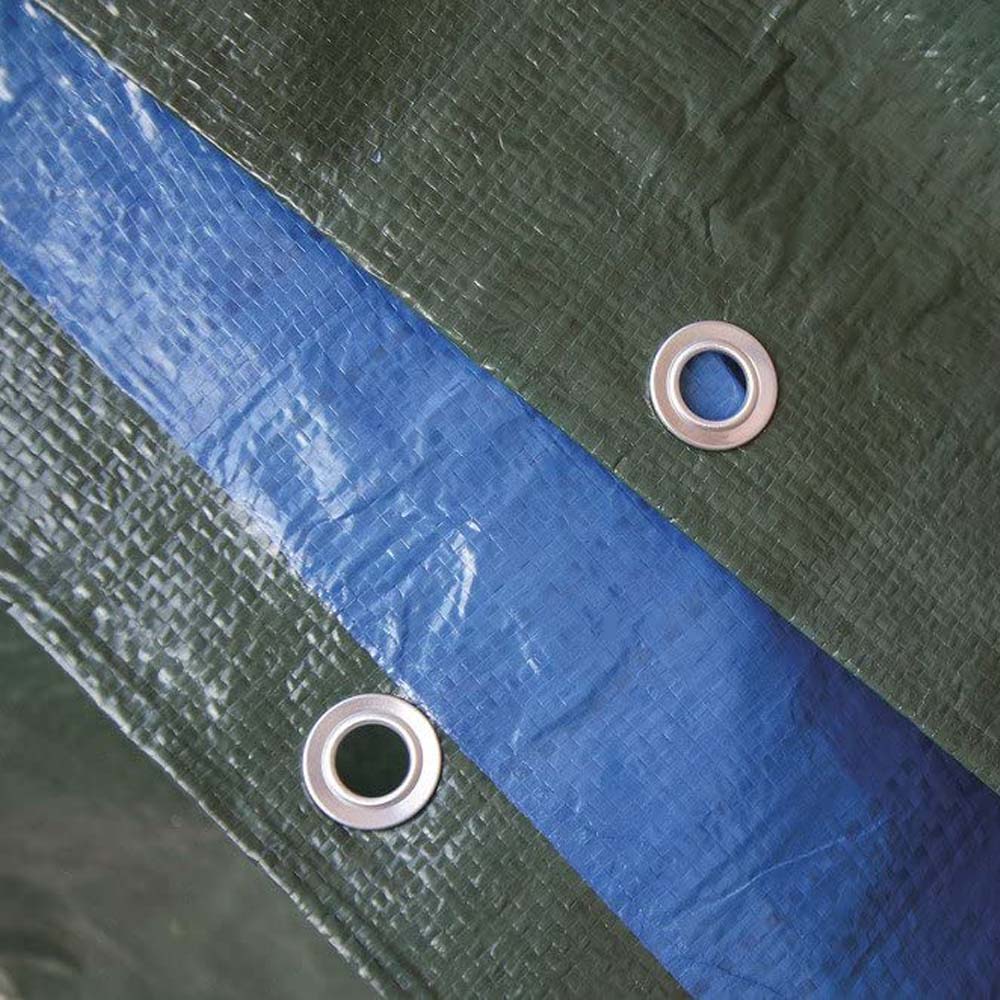 Telo Copritutto Impermeabile Leggero 5x6 mt Verde - Occhielli in Alluminio