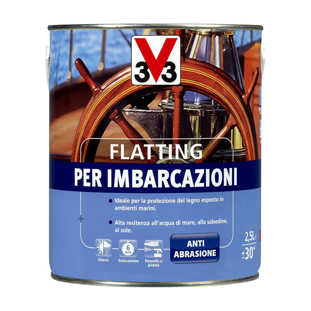 Vernice flatting per legno delle imbarcazioni 2,5 lt v33 - incolore ambrato.