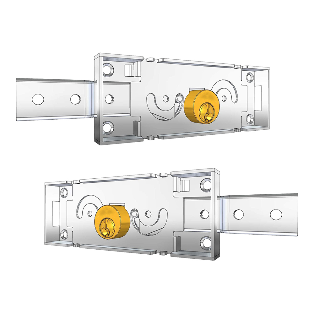 Coppia di serrature laterali dx e sx per serrande prefer - 3 chiavi unificate.