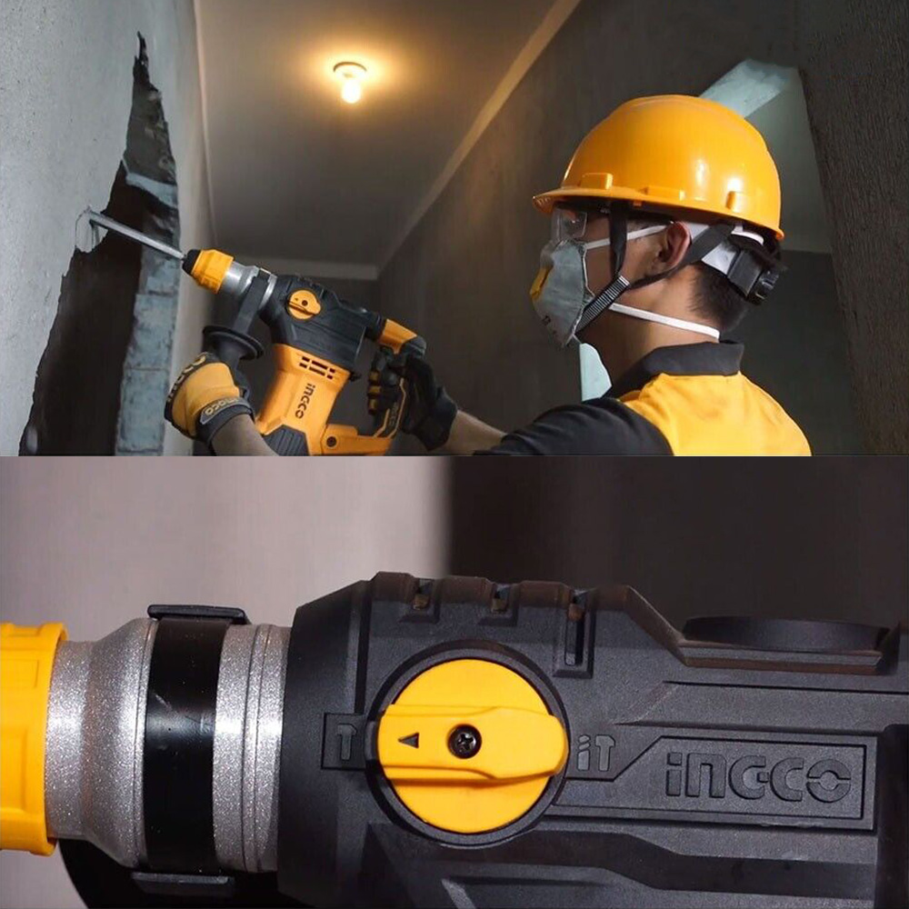 Martello Demolitore SDS Plus 5,5 J 1500W INGCO - con Valigetta ed Accessori