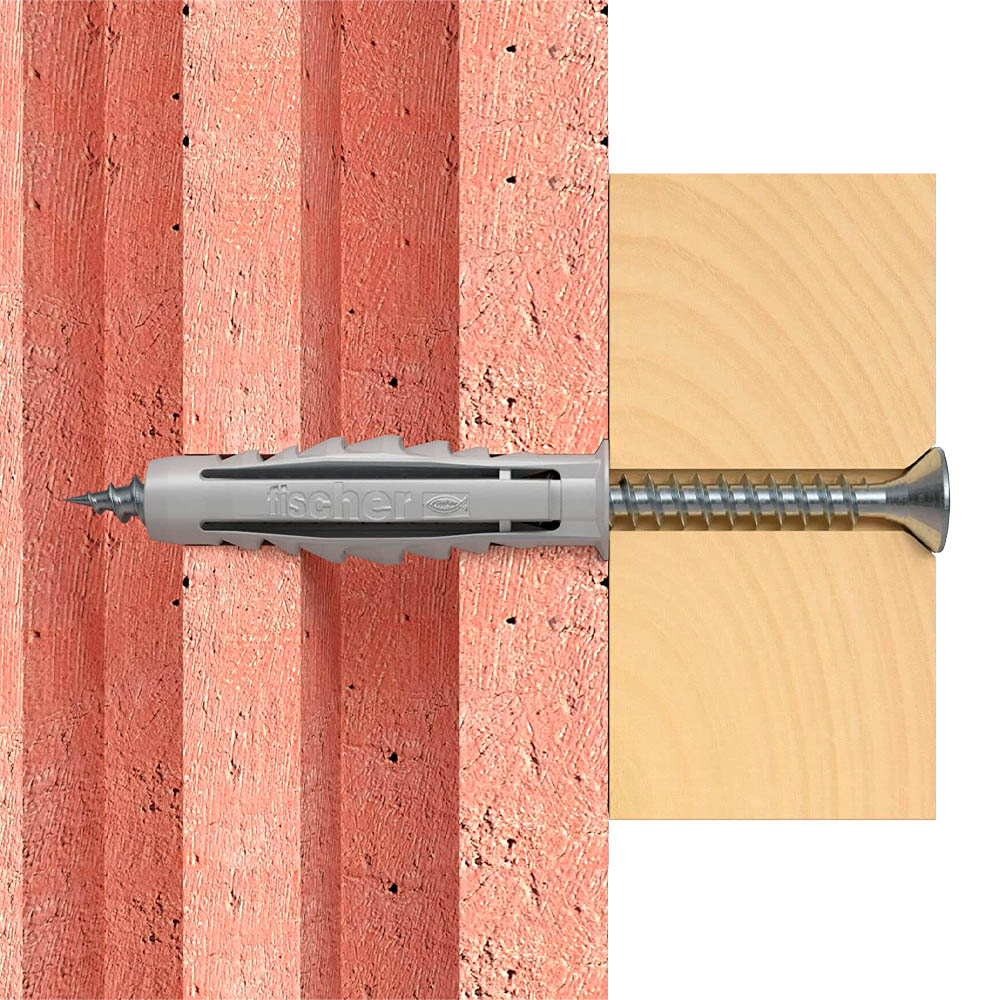 Tassello Nylon con Vite SX 8 S 120 pz FISCHER - con Punta SDS Plus II