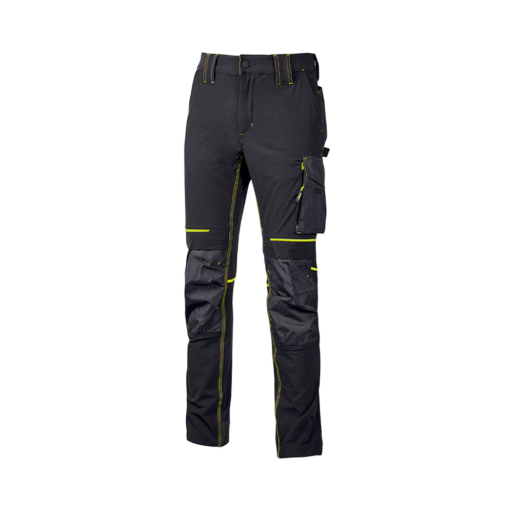 Pantalone da lavoro performance atom black carbon u-power - taglia m.