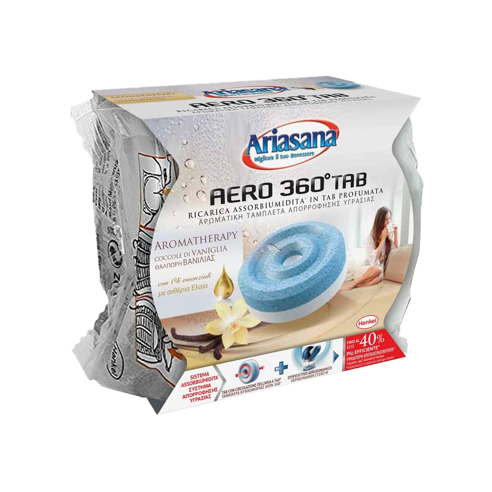 Ricariche assorbiumidit aero 360 tab vaniglia ariasana 450 gr.
