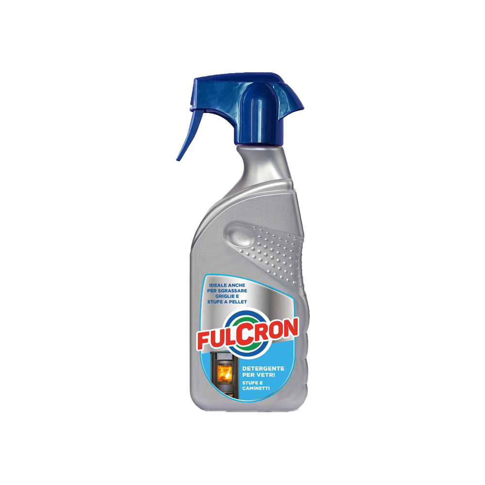 Detergente per vetri stufe e caminetti fulcron casa 500 ml.