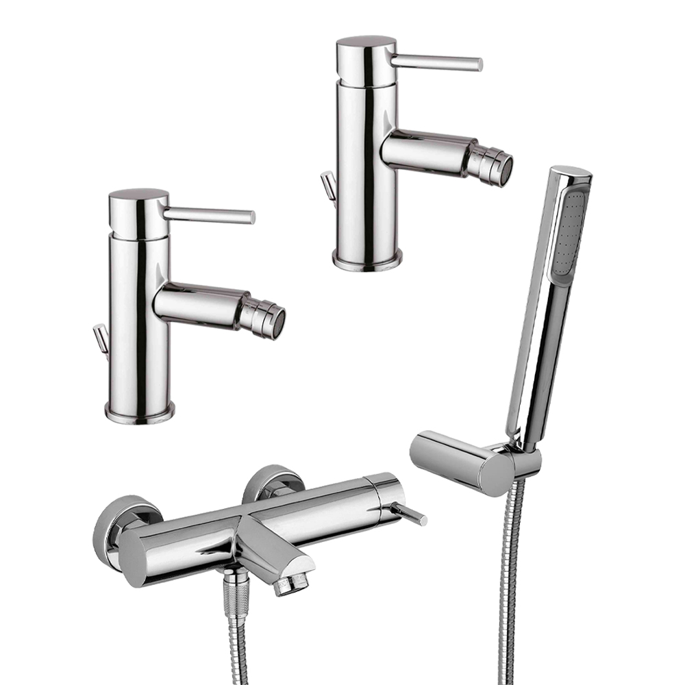 Gruppo rubinetteria bagno stick paffoni - per lavabo, bidet e vasca o doccia.