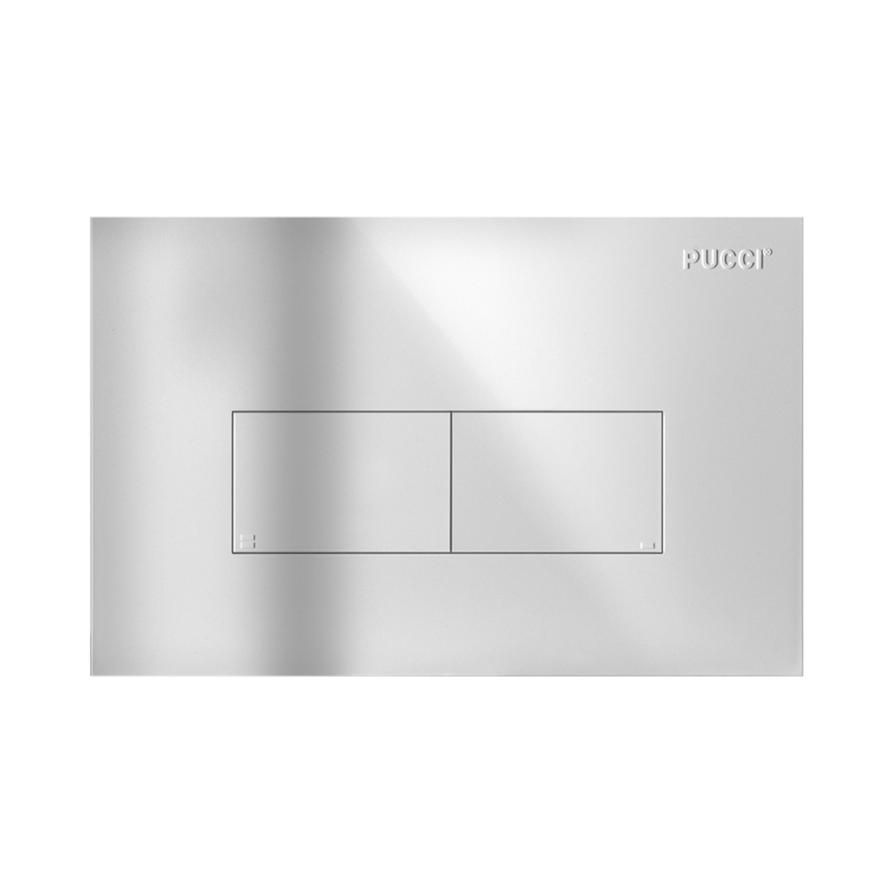 Kit Rinnova Placca 2 Tasti Cassetta Eco 28x18 cm PUCCIPLAST - Cromata