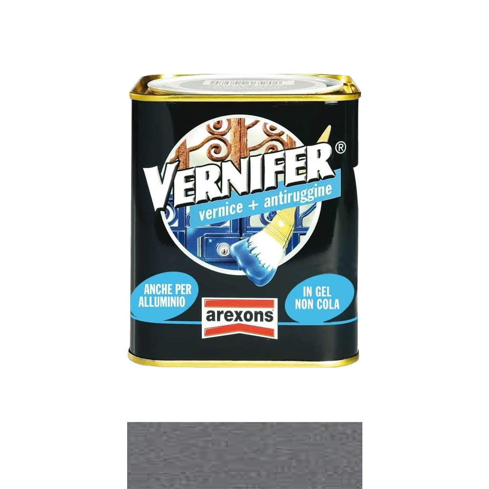Smalto Antiruggine Vernifer in Gel 2 Lt AREXONS - Antracite Antichizzato