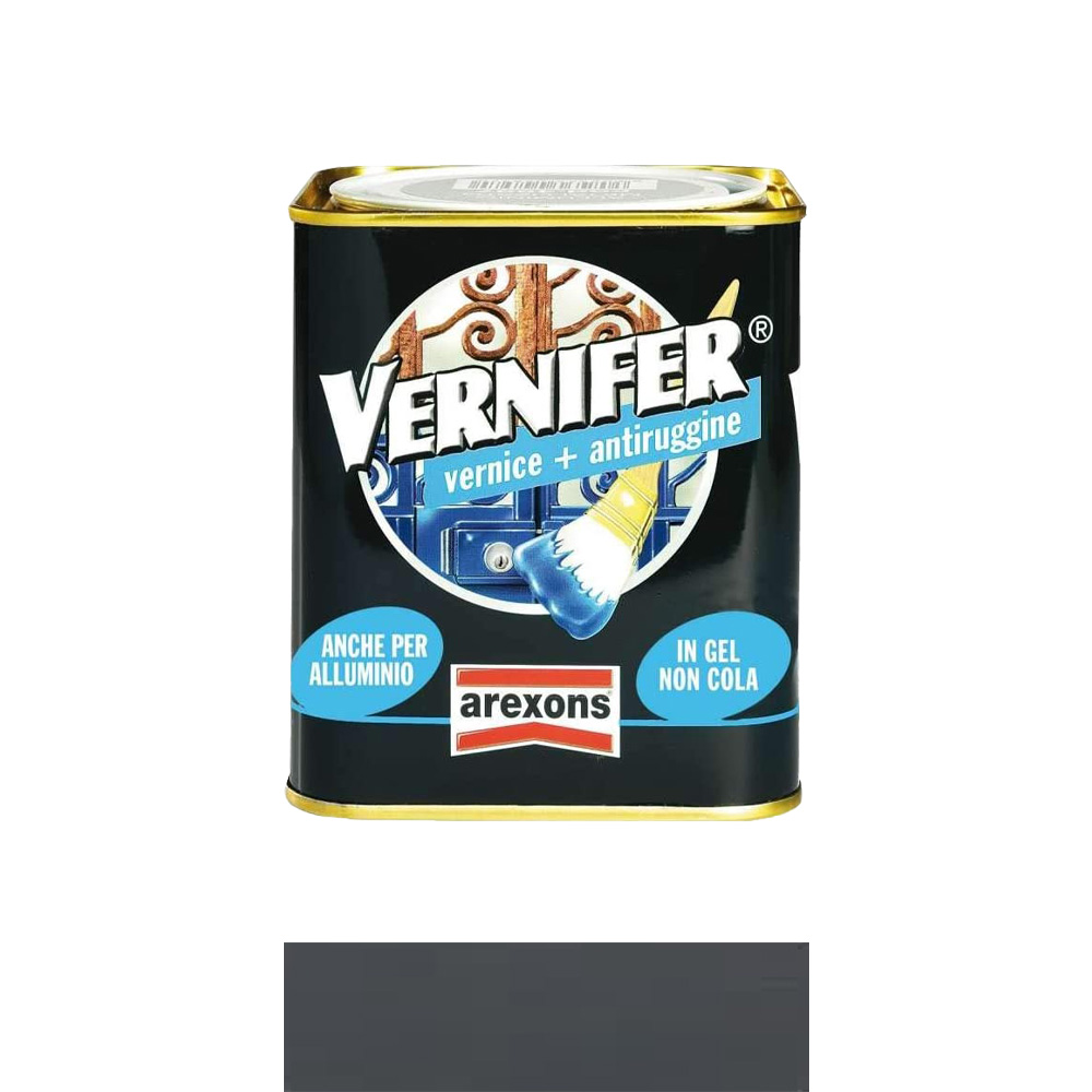 Smalto antiruggine vernifer in gel 2 lt arexons - grafite antichizzato.