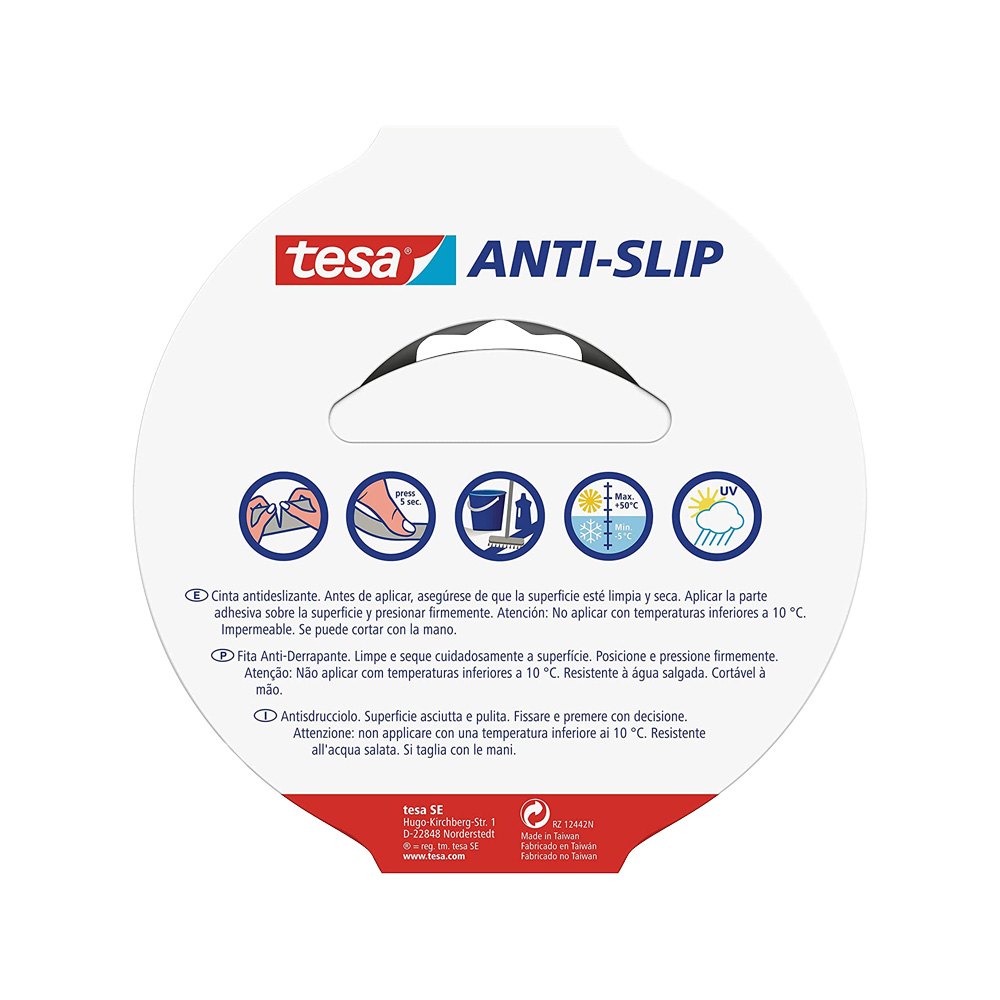 Nastro Antisdrucciolo Nero TESA 15 mt x 25 mm