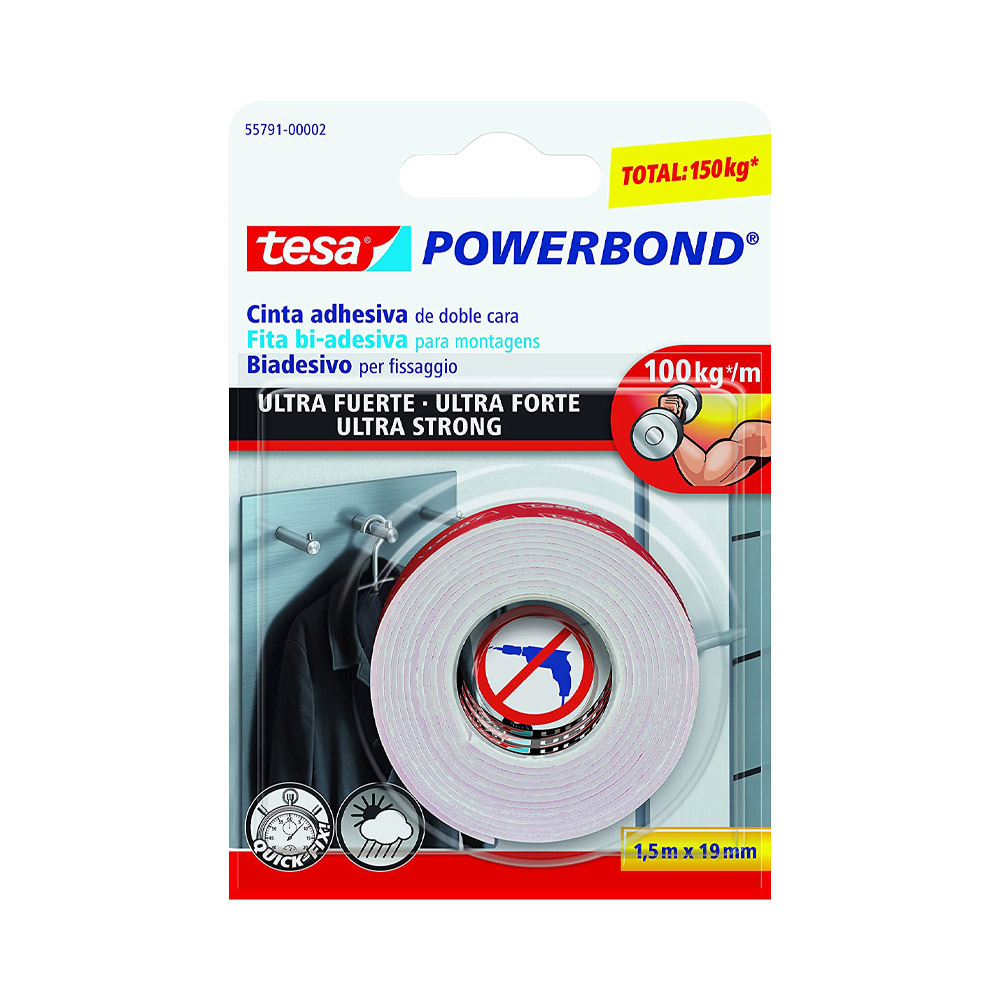 Nastro Biadesivo Ultra Strong TESA Powerbond 1,5 mt x 19 mm