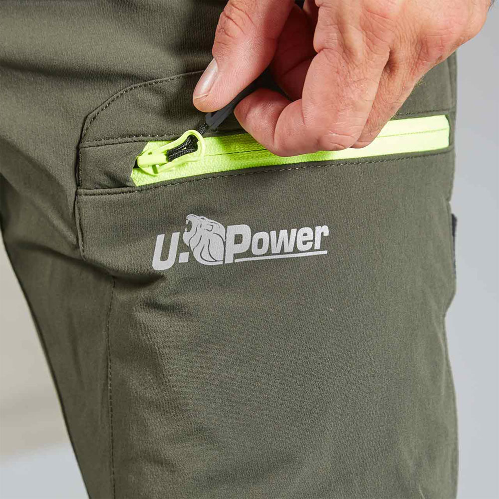 Pantaloni da Lavoro Harmony Dark Green Carbon U-POWER - Taglia M