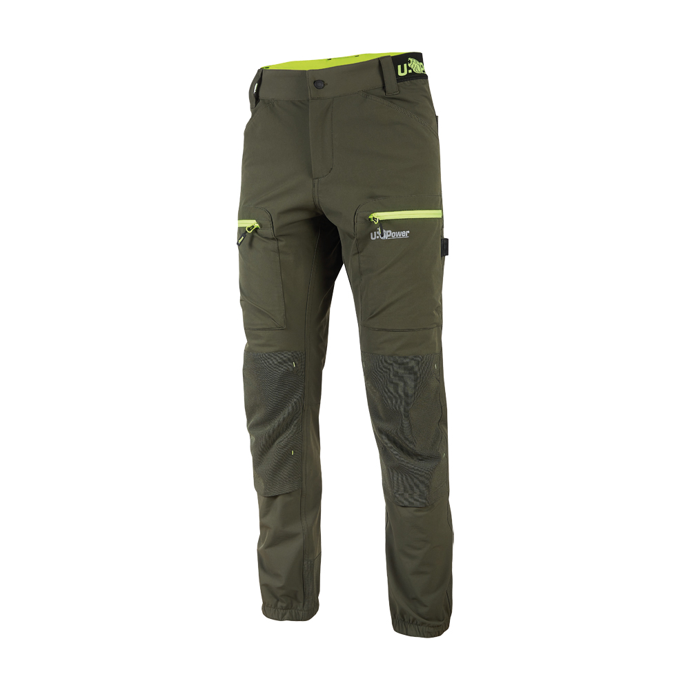 Pantaloni da Lavoro Harmony Dark Green Carbon U-POWER - Taglia M