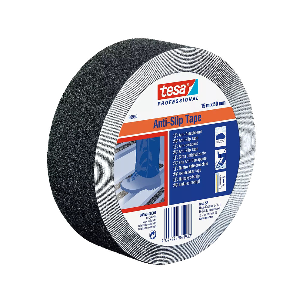 Nastro Antisdrucciolo Nero TESA 15 mt x 50 mm