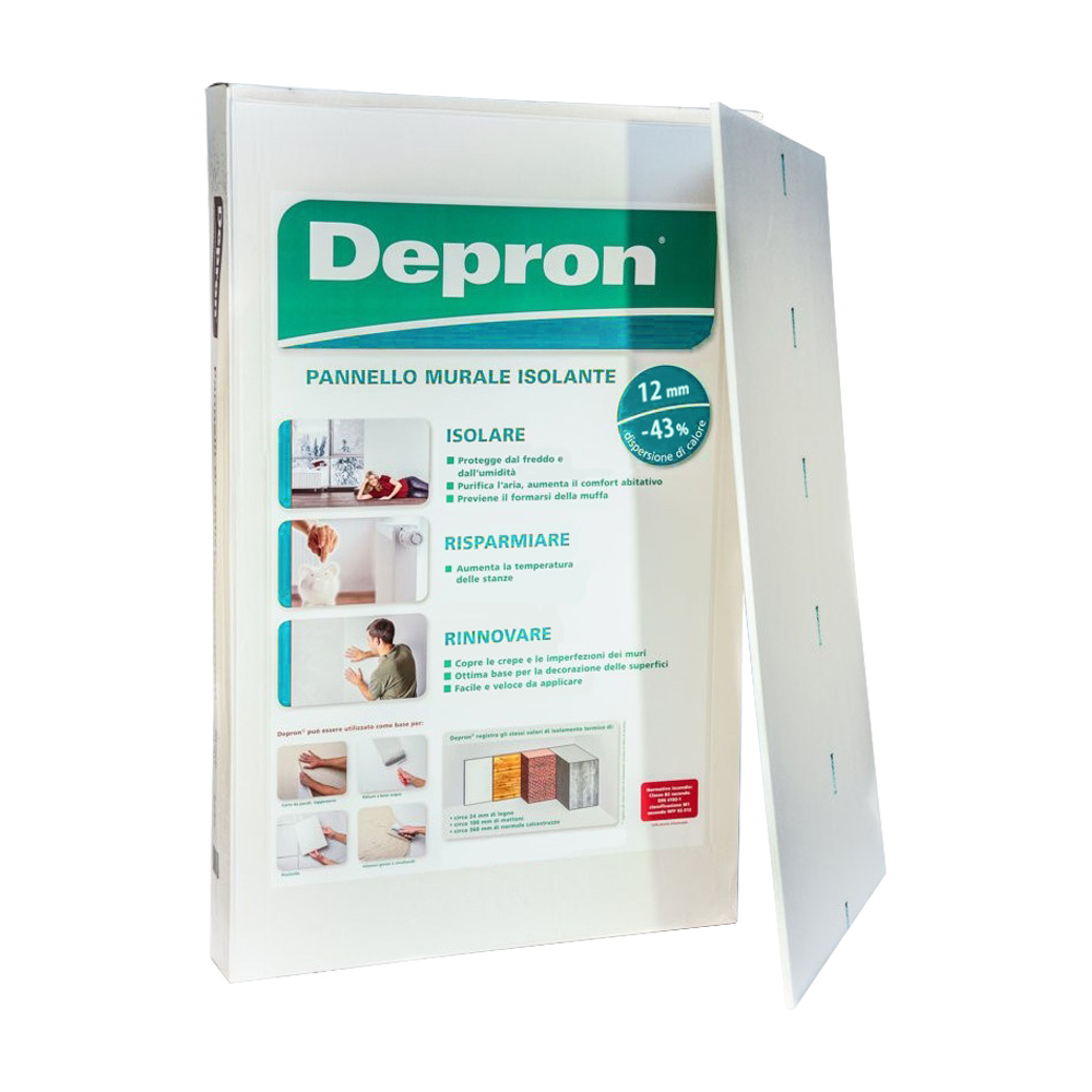 Pannello Isolante per Interni 80x125 cm / 1 mq DEPRON - Spessore 12 mm