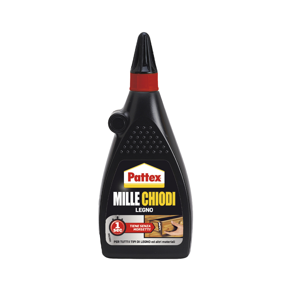 Adesivo di montaggio a base acqua mille chiodi legno pattex 200 g.