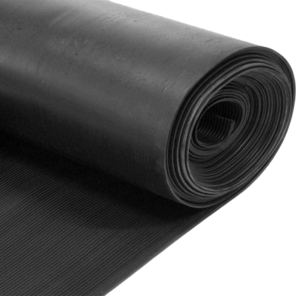 Copripavimento in Gomma 1000 Righe 3 MM X 130H CM Nero | Fercolor