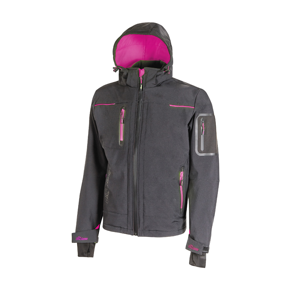 Giacca space lady grey fucsia u-power - taglia s.